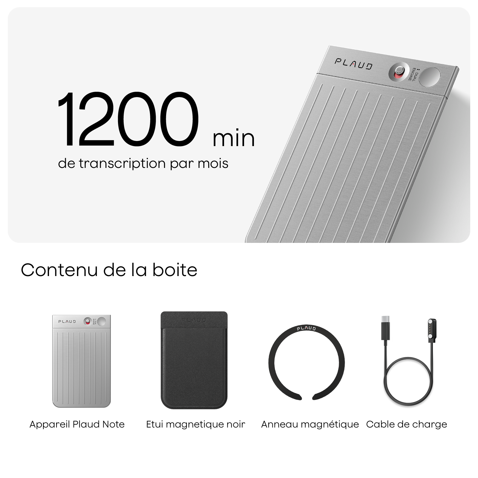 Plaud Note et Abonnement Annuel à l’IA Pro Plan