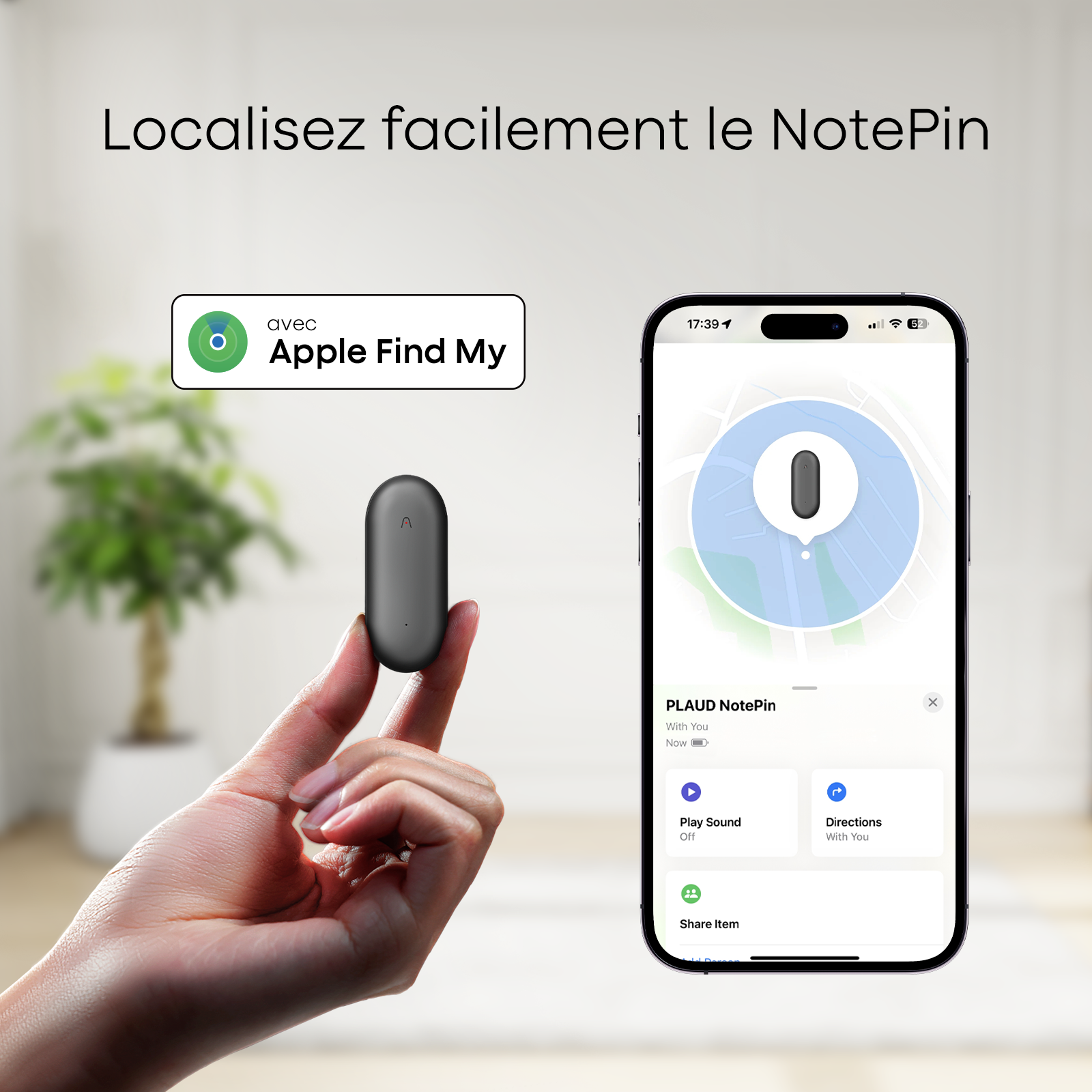 Plaud NotePin + 2 Abonnements Annuels à l’Unlimited Plan IA