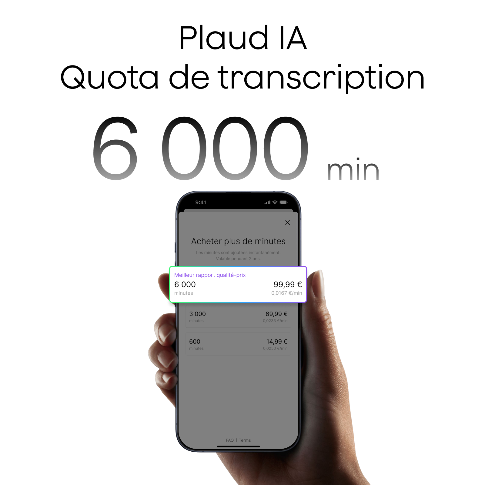 Quota de Transcription Plaud AI