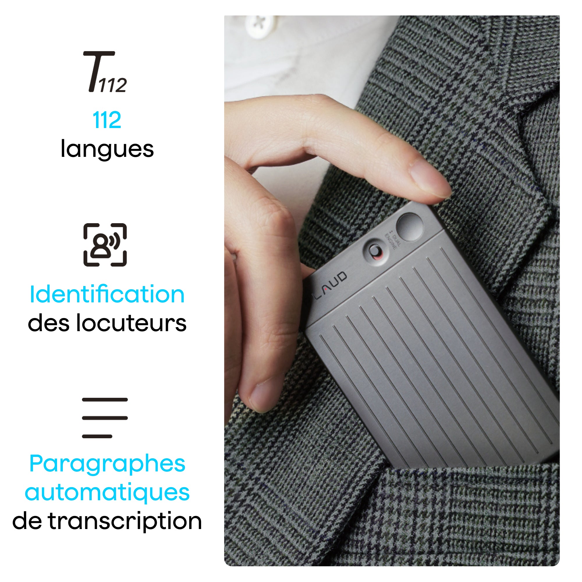 Plaud Note + Abonnement Annuel à l’Unlimited Plan IA