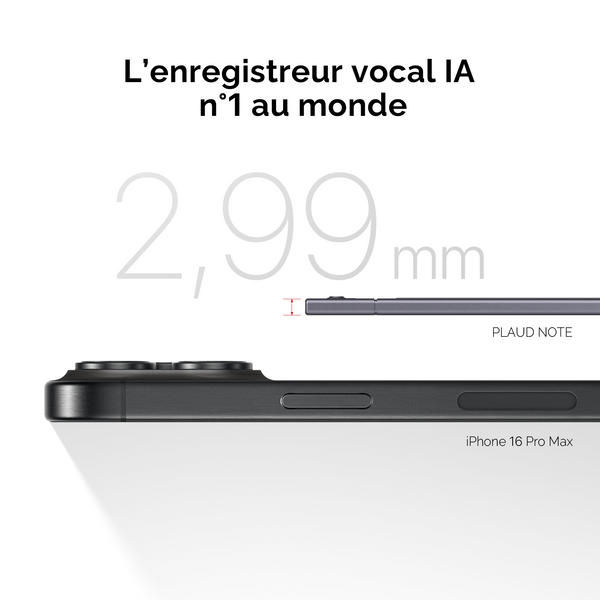 PLAUD NOTE Enregistreur vocal IA optimisé
