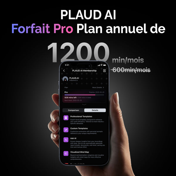 Abonnement annuel Pro PLAUD AI