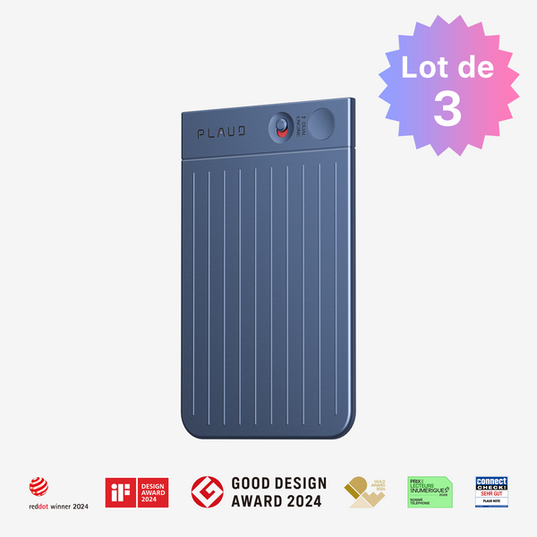 Enregistreur vocal PLAUD NOTE AI | Lot de 3
