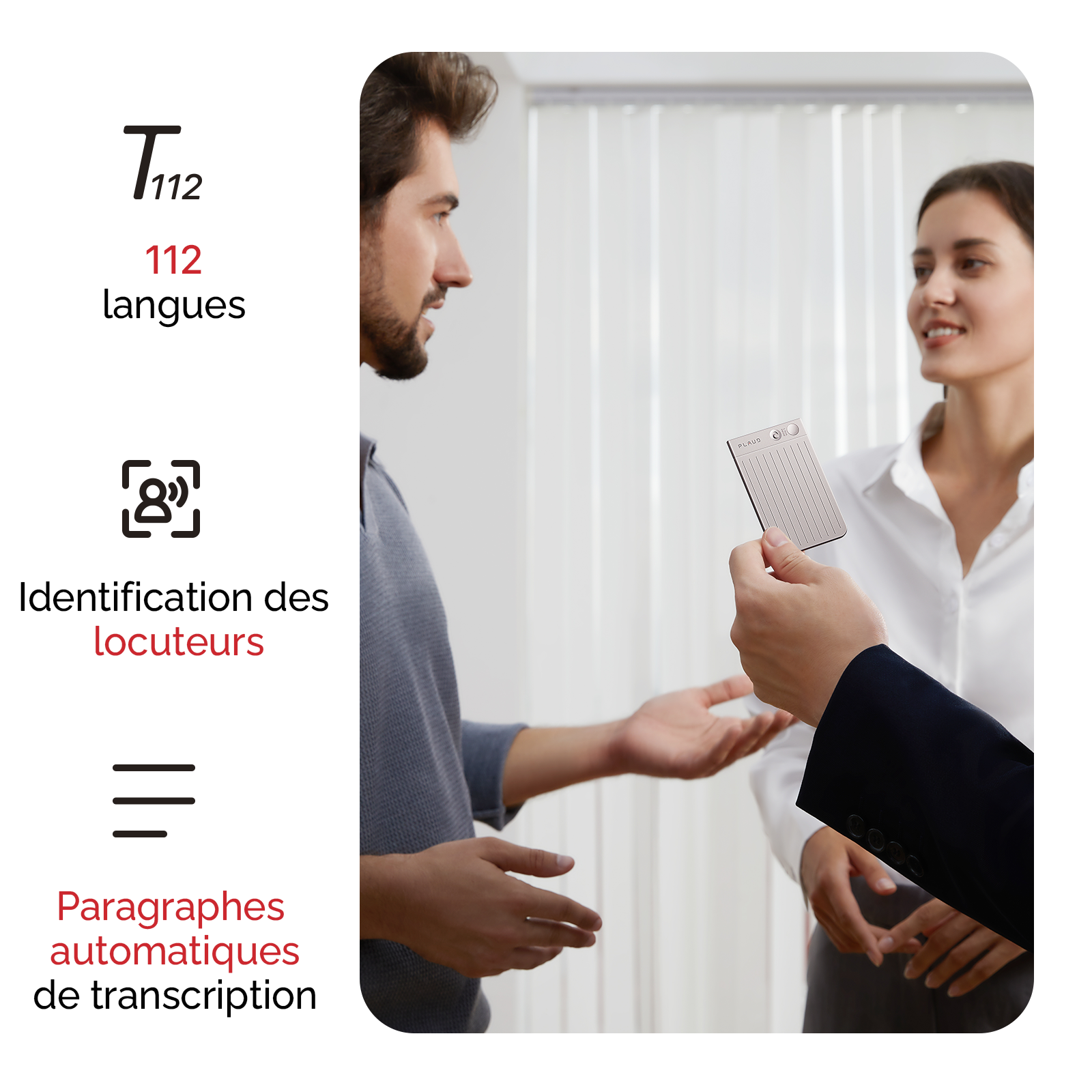 PLAUD NOTE Enregistreur vocal IA optimisé
