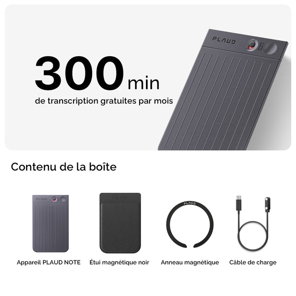 PLAUD NOTE Enregistreur vocal IA optimisé
