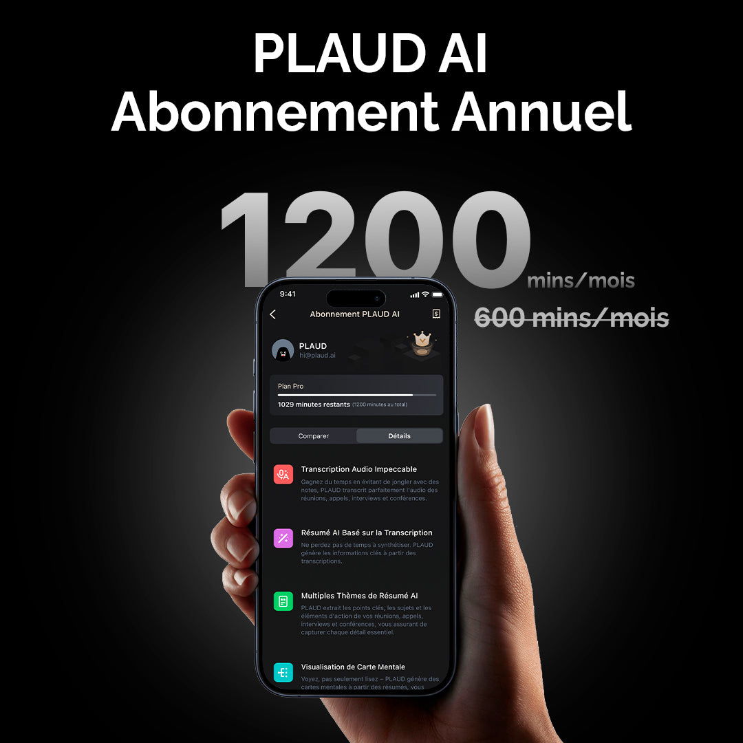 Abonnement annuel PLAUD AI