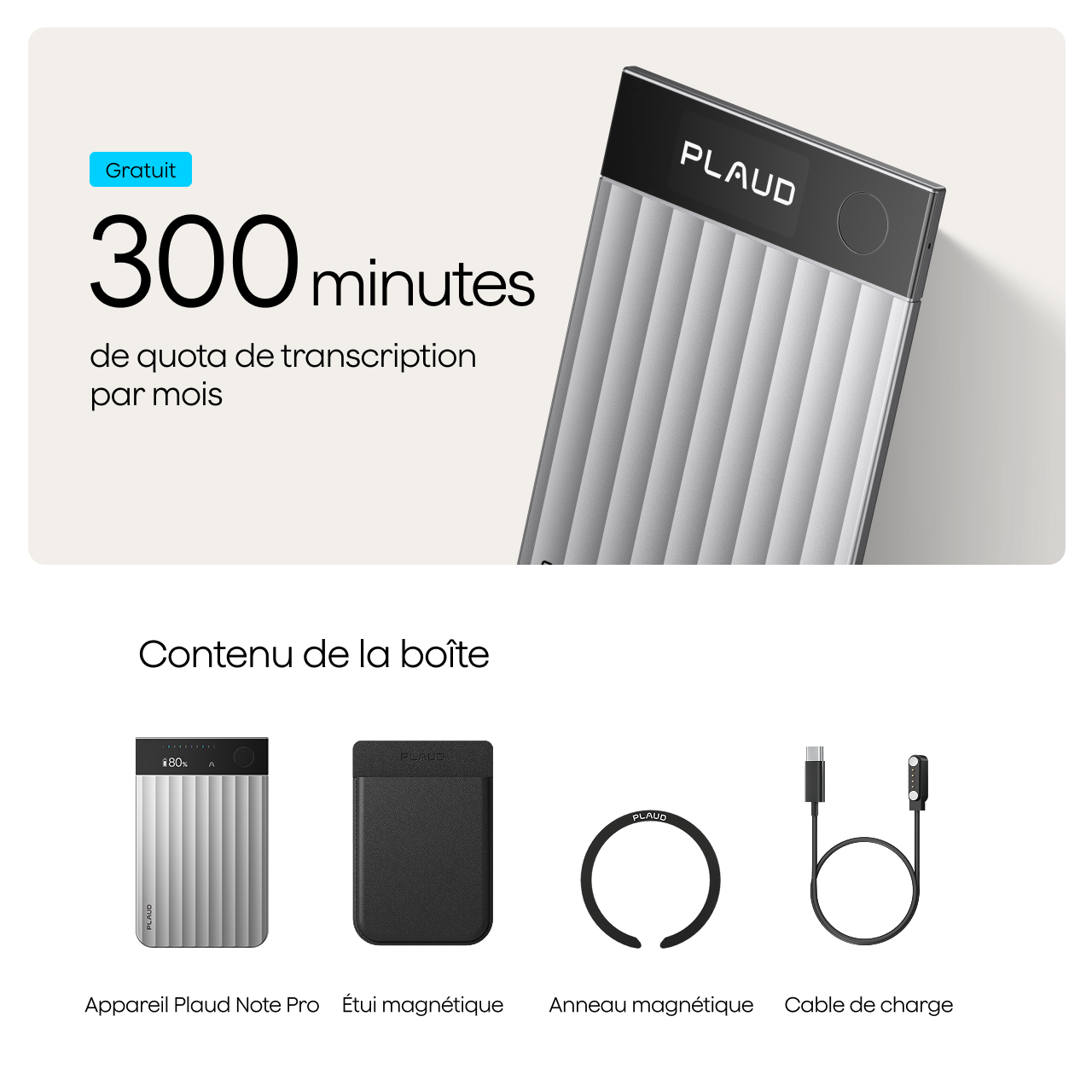Précommander | Plaud Note Pro avec Coque Magnétique gratuit