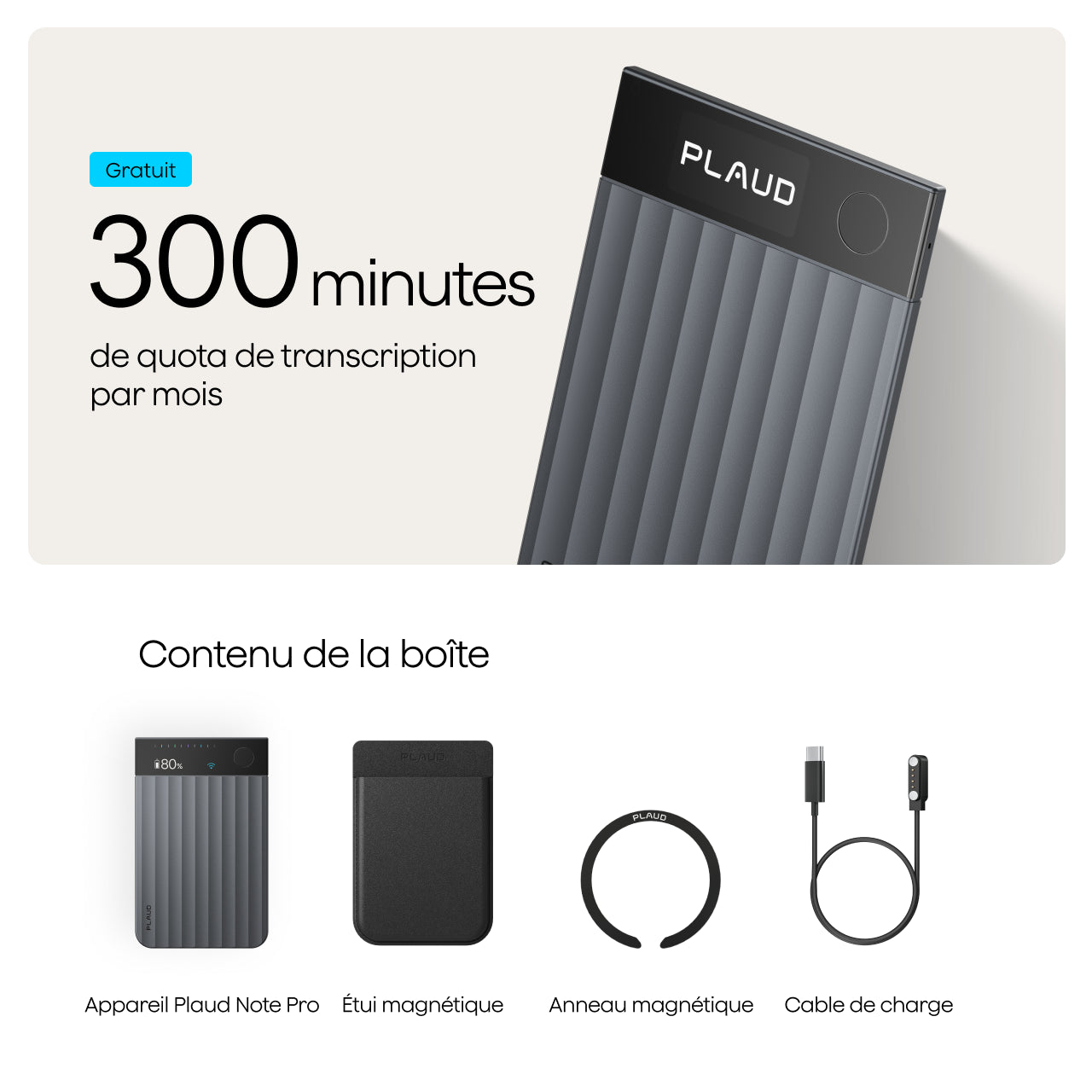 Précommander | Plaud Note Pro avec Coque Magnétique gratuit