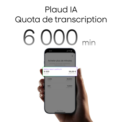 Quota de Transcription Plaud AI