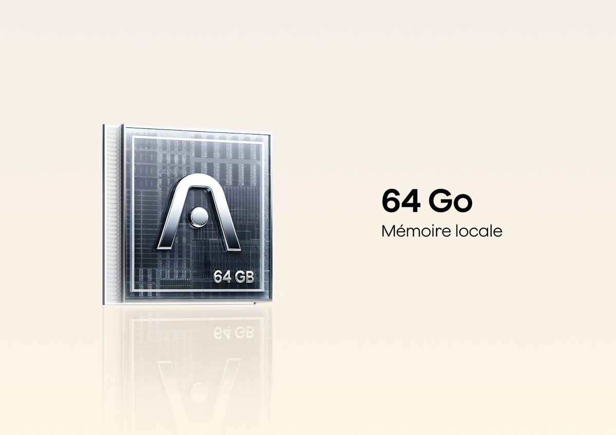 64 Go de stockage intégré