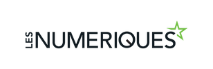 Logo de Les Numériques, avec le texte gris foncé et une étoile verte stylisée.