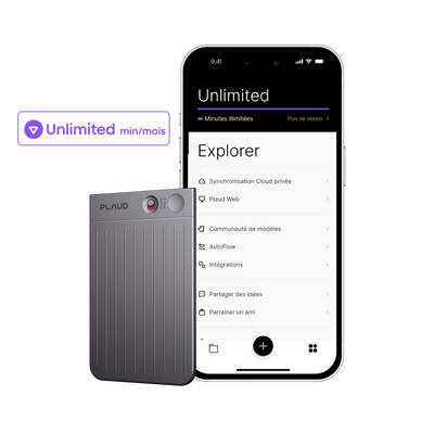 Plaud Note et Abonnement Annuel à l’IA Plan Annuel Illimité