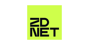 Logo ZDNET en noir sur un carré vert vif.